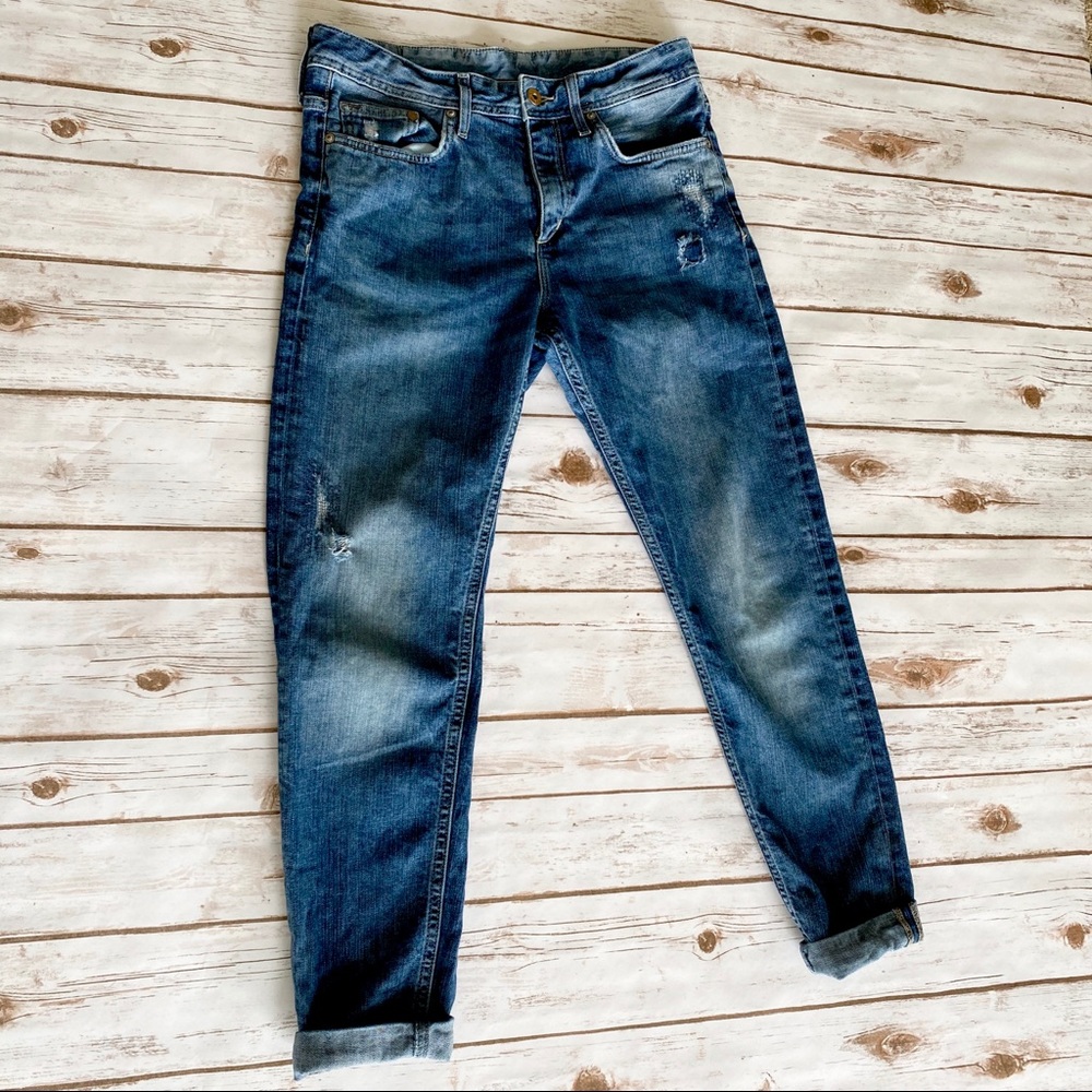 H&M Boyfriend distressed denim jeans